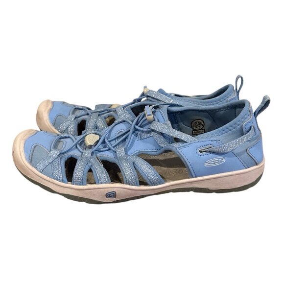 Keen Womens Whisper Closed Toed Sports Sandal Size 6 Blue Gray Hiking - Picture 1 of 13